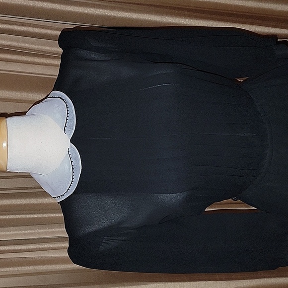 NEXT made in Great Britain Vintage  Black Chiffon Dress Size 10 - Picture 6 of 10